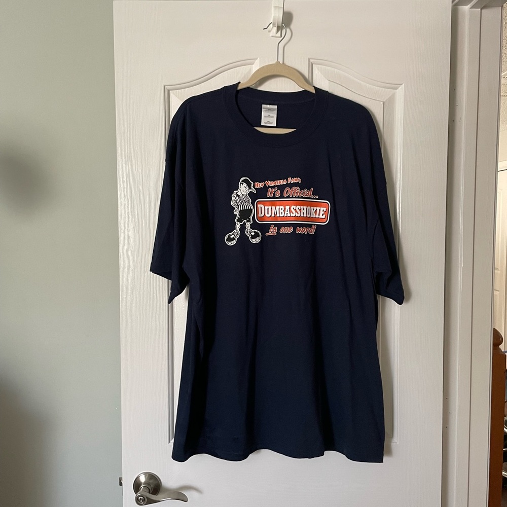 Men’s UVA Short Sleeved Navy Blue T-shirt, Size XXL, 100% Cotton NWOT